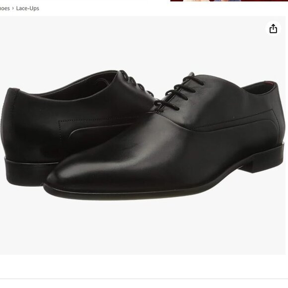Hugo Boss Other - HUGO Boss Men's Appeal_oxfr_bu Oxford Flat Black Leather Dress Shoes  12